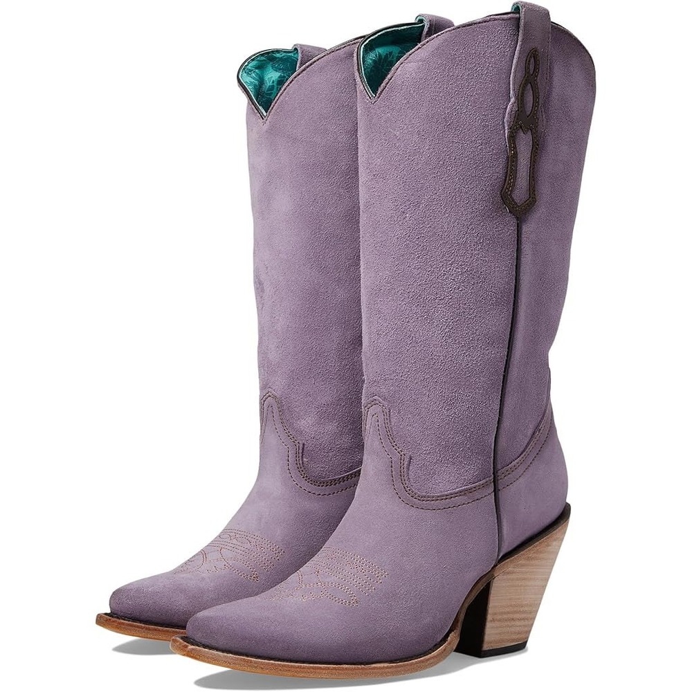 Corral Lilac Suede Embroidery Western Cowgirl Boots Z5204 Purple Womens 7.5